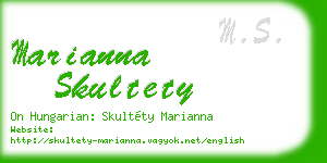 marianna skultety business card